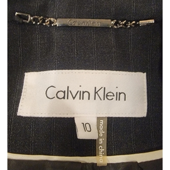 Women's Calvin Klein Pinstriped Blazer - Picture 7 of 9